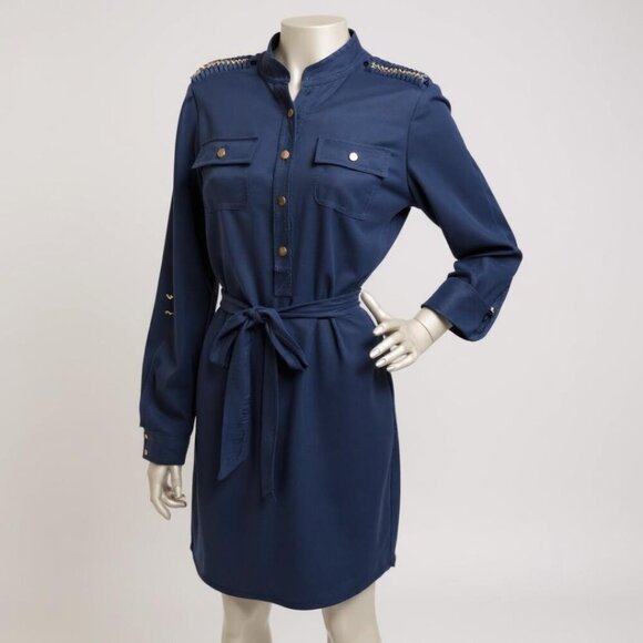 Michael Kors Long Sleeve Silk Finish Dress Size 6 - Picture 1 of 5